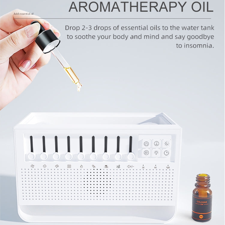 C221 Bluetooth White Noise Flame Aromatherapy Machine Home Desktop Humidifier(English Version) - free shipping - PMC TechLife - Order now!