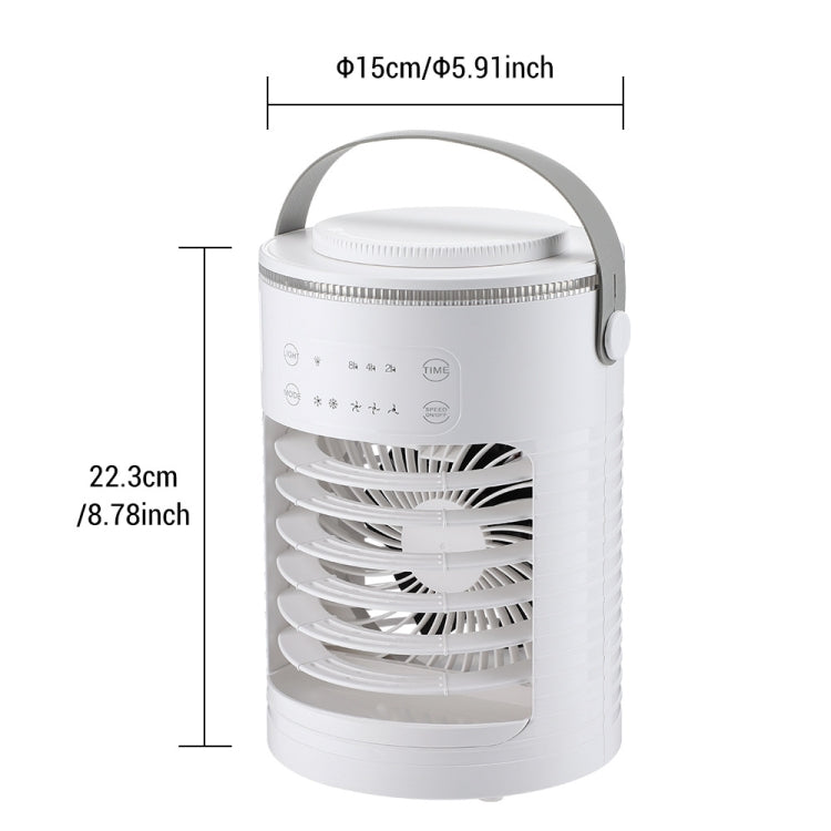 CF-516 USB Home Timed Desktop RGB Light Adjustable Spray Humidification Cooler Fan(White) - Electric Fans by PMC TechLife | Online Shopping South Africa | PMC TechLife | Buy Now Pay Later Mobicred
