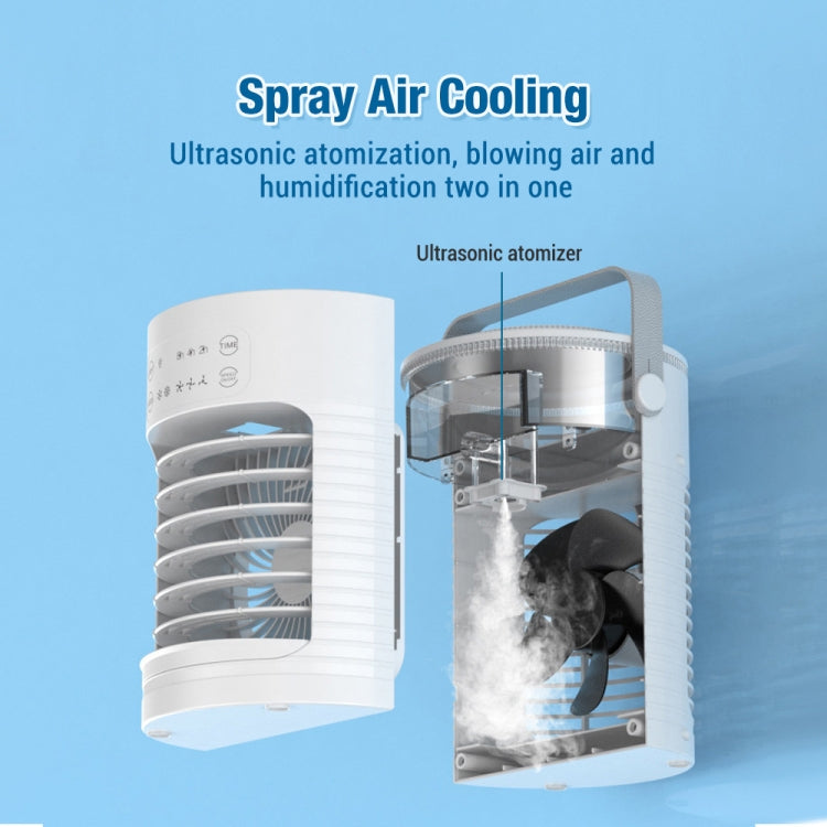 CF-516 USB Home Timed Desktop RGB Light Adjustable Spray Humidification Cooler Fan(White) - Electric Fans by PMC TechLife | Online Shopping South Africa | PMC TechLife | Buy Now Pay Later Mobicred