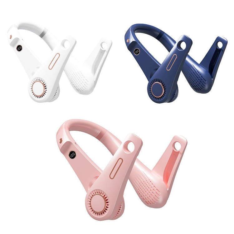 F11 Portable USB Charging Rotating Digital Display Bladeless Hanging Neck Fan(Pink) - free shipping - PMC TechLife - Order now!