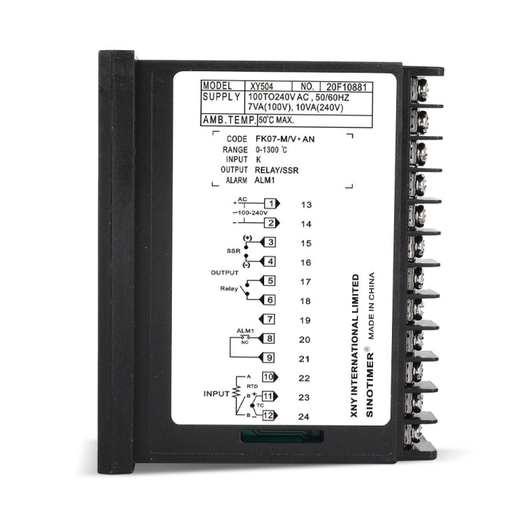 SINOTIMER XY504 Smart Temperature Control Instrument Short Case PID Heating Refrigeration Relay SSR Solid State Output - Thermostat & Thermometer by SINOTIMER | Online Shopping South Africa | PMC TechLife | Buy Now Pay Later Mobicred