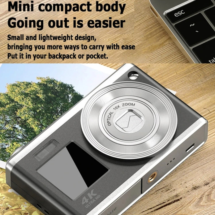 4K HD Optical Zoom Digital Camera 60MP Dual Screen Selfie Camera, No Memory(Black) - Video Cameras by PMC TechLife | Online Shopping South Africa | PMC TechLife | Buy Now Pay Later Mobicred