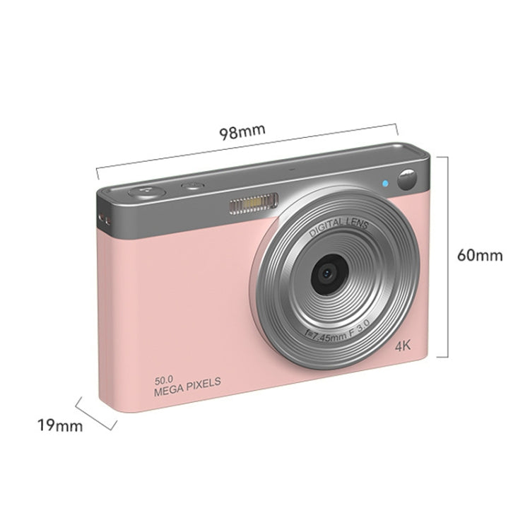 50 MP HD Camera 4K Video Retro Vlog Self-Shooting Camera(Black) - Video Cameras by PMC TechLife | Online Shopping South Africa | PMC TechLife | Buy Now Pay Later Mobicred