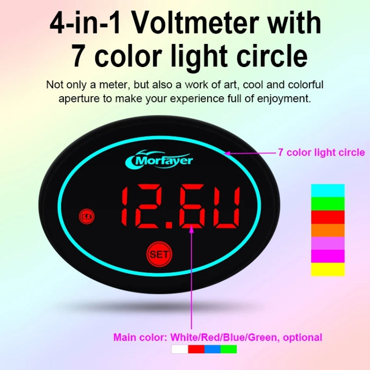 Morfayer Locomotive Multi-function Voltmeter, Blue, Specification: 4 in 1 - Electrical Instruments by Morfayer | Online Shopping South Africa | PMC TechLife | Buy Now Pay Later Mobicred