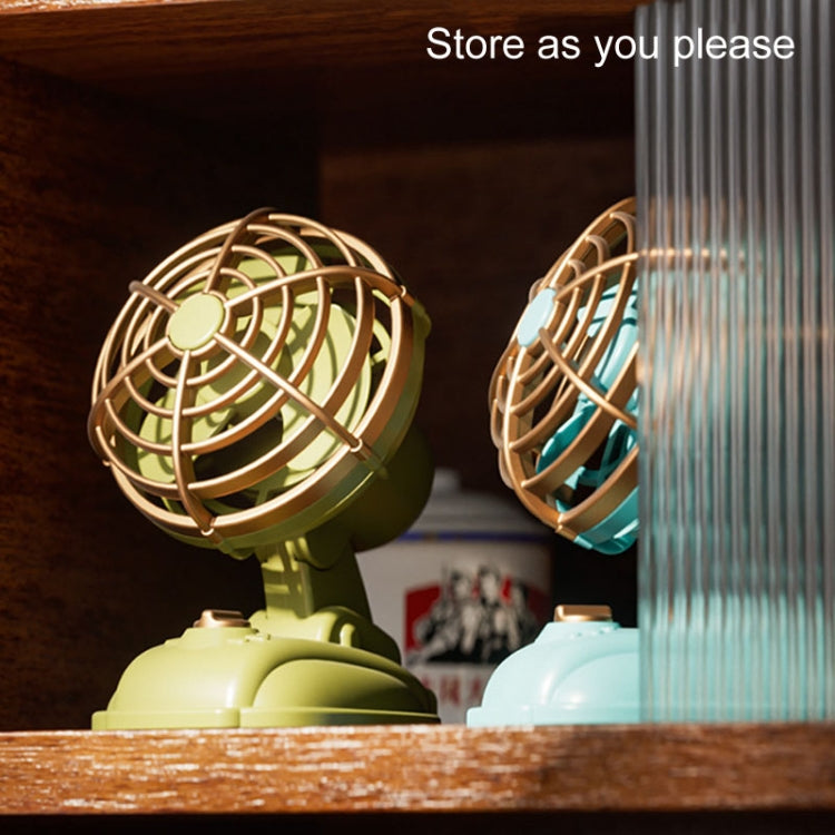 Mini Office Desktop Silent Electrical Fan Desktop Outdoor USB Retro Fan(Green) - free shipping - PMc TechLife - Order now!