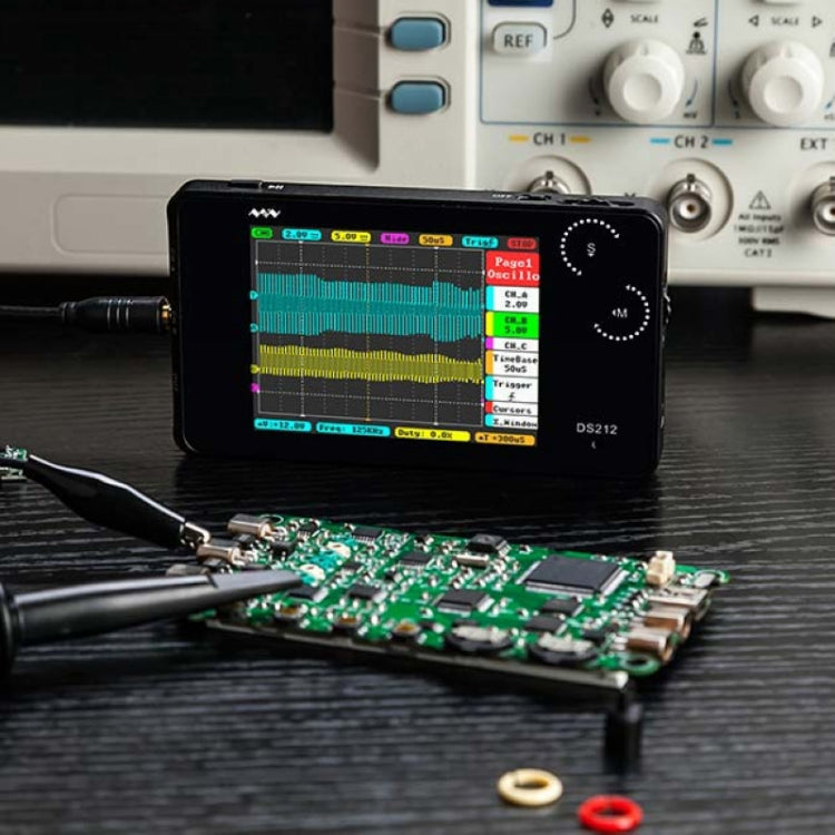MINIWARE Dual Channel Mini Portable Handheld Digital Storage Oscilloscope, Model: DS212 - free shipping - PMC TechLife - Order now!