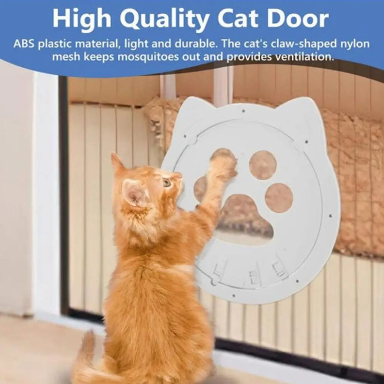 Pet Screen Door Two Way Access Magnetic Closing Cat Door Pet Products(White) - Pet Screen Doors by PMC TechLife | Online Shopping South Africa | PMC TechLife | Buy Now Pay Later Mobicred