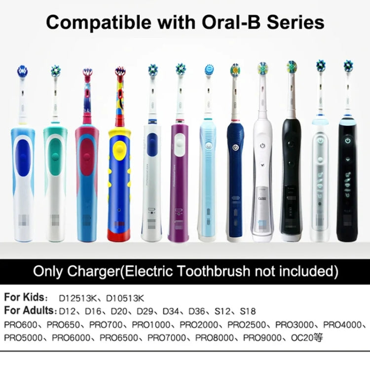 3757 Charger For Braun Oral B D12 D16 D20 D36 Electric Toothbrush，EU Plug - Toothbrushes by PMC Jewellery | Online Shopping South Africa | PMC Jewellery | Buy Now Pay Later Mobicred