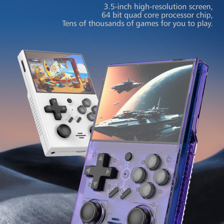 R35PLUS 3.5 Inch Handheld Game Console Built-in 64G 10,000+ Games(Transparent Black) - free shipping - PMC Jewellery - Order now!