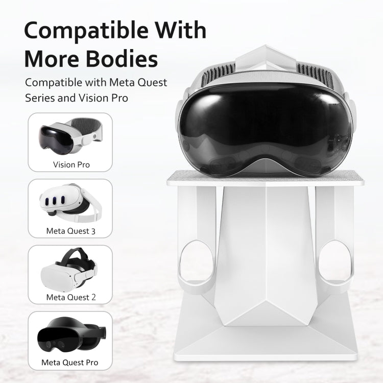 VR Headset Storage Display Stand For Apple Vision Pro / Meta Quest 3 / 2 / Pro(White) - VR Accessories by PMC TechLife | Online Shopping South Africa | PMC TechLife | Buy Now Pay Later Mobicred