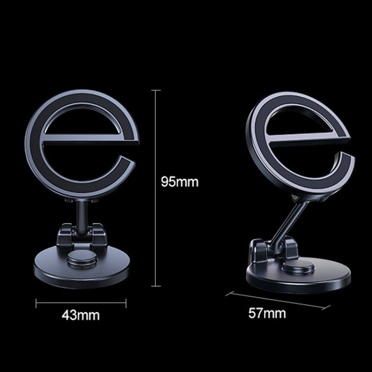 D38 Letter E Magnetic Folding Car Phone Holder Rotatable Dashboard Stick-On Navigation Stand - Car Holders by PMC Jewellery | Online Shopping South Africa | PMC Jewellery | Buy Now Pay Later Mobicred