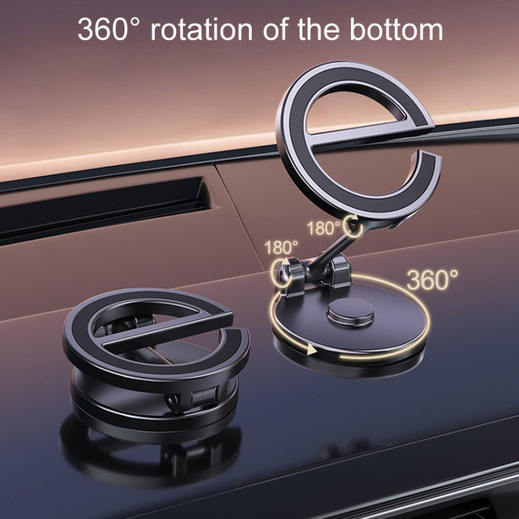 D38 Letter E Magnetic Folding Car Phone Holder Rotatable Dashboard Stick-On Navigation Stand - Car Holders by PMC TechLife | Online Shopping South Africa | PMC TechLife | Buy Now Pay Later Mobicred