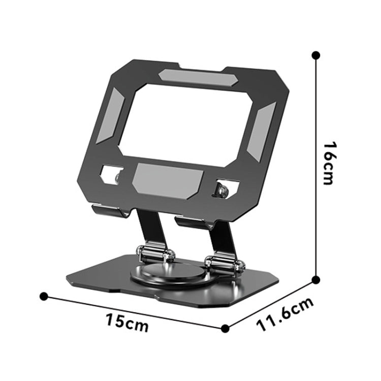 Metal Cooling Tablet Stand Rotatable Adjustable Base Support(Black) - Desktop Holder by PMC TechLife | Online Shopping South Africa | PMC TechLife | Buy Now Pay Later Mobicred