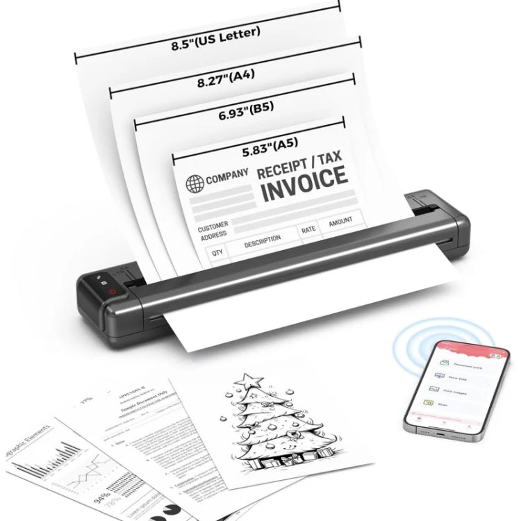 Phomemo Q302 300dpi Wifi Wireless Bluetooth Thermal Printer Support Multi-Size Thermal Paper - free shipping - PMC TechLife - Order now!