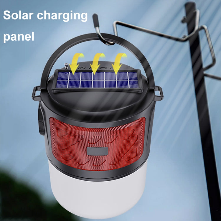 DV-V12 Outdoor Solar Camping Light FM Card Bluetooth Speaker(Blue) - Camping Lighting by PMc TechLife | Online Shopping South Africa | PMc TechLife | Buy Now Pay Later Mobicred
