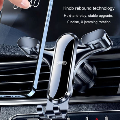 BUDK Triangle Gravity Sensor Car Phone Bracket Car Air Vent Navigation Holder, Model: Suction Cup Base Model - Car Holders by BUDK | Online Shopping South Africa | PMC Jewellery | Buy Now Pay Later Mobicred