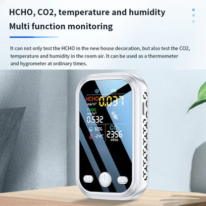 5 In 1  Air Quality Monitor TVOC HCHO CO2 Detector Temperature Humidity Tester(Black) - Air & Water Quality Tester by PMC Jewellery | Online Shopping South Africa | PMC Jewellery