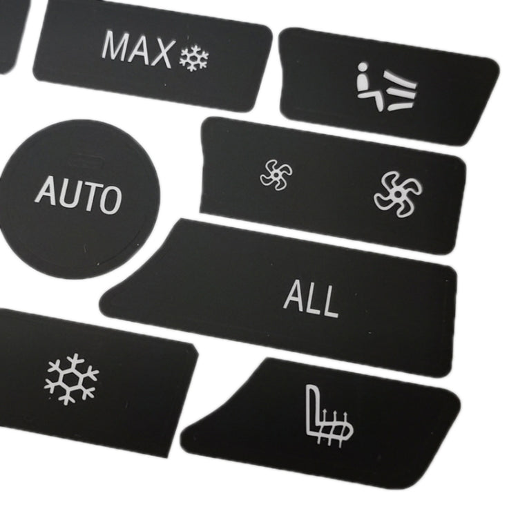 For BMW 5 Series/7 Series/X5/C6/F10/F01/F15 Air Conditioning Button Repair Sticker, Style: A 13pcs With OFF - Decorative Sticker by PMC TechLife | Online Shopping South Africa | PMC TechLife | Buy Now Pay Later Mobicred