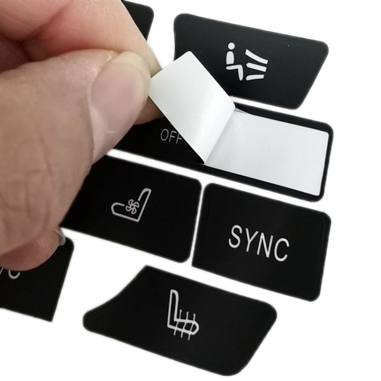 For BMW 5 Series/7 Series/X5/C6/F10/F01/F15 Air Conditioning Button Repair Sticker, Style: A 13pcs With OFF - Decorative Sticker by PMC TechLife | Online Shopping South Africa | PMC TechLife | Buy Now Pay Later Mobicred