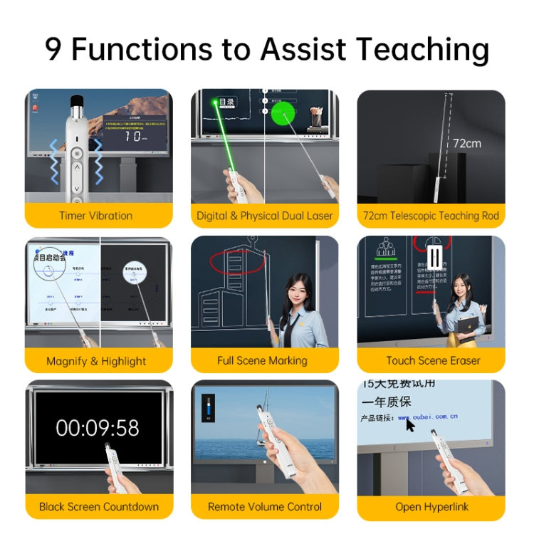 ASING A31 Multi-Functional Presentation Remote With Telescopic Teaching Rod Designed For Touch Screen -  by ASING | Online Shopping South Africa | PMC Jewellery | Buy Now Pay Later Mobicred