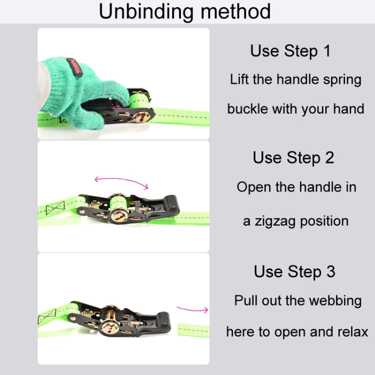 Motorcycle Ratchet Tensioner Cargo Bundling And Luggage Fixing Straps, Specification: Black 5m - Towing Bars by PMC TechLife | Online Shopping South Africa | PMC TechLife | Buy Now Pay Later Mobicred