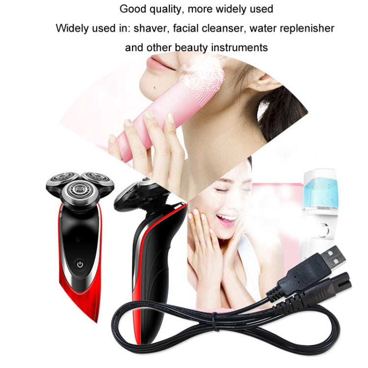 1.25m For Shaver / Water Refill Device USB TTo 8-Figure Tail Charging Cable Power Cord(White) - Shavers Parts by PMC TechLife | Online Shopping South Africa | PMC TechLife | Buy Now Pay Later Mobicred