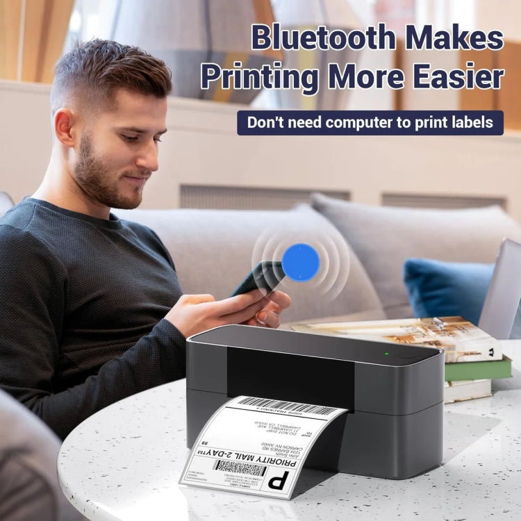 Phomemo PM245-BT Bluetooth Shipping Label Printer Support Labels Width  1- 4.6 Inch(EU Plug) - Printer by Phomemo | Online Shopping South Africa | PMC Jewellery | Buy Now Pay Later Mobicred