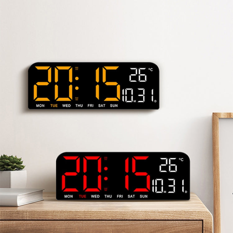 LED Screen Digital Display Desktop Alarm Clock Multifunctional Decoration Wall Clock(Orange) - Alarm Clocks by PMc TechLife | Online Shopping South Africa | PMc TechLife | Buy Now Pay Later Mobicred