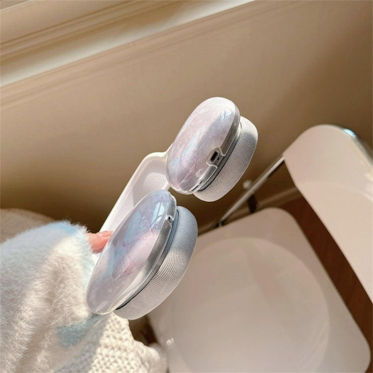 For AirPods Max 1Pair Marble Textured Butterfly Pattern Headphone Silicone Case(Light Purple) - free shipping - PMC Jewellery - Order now!