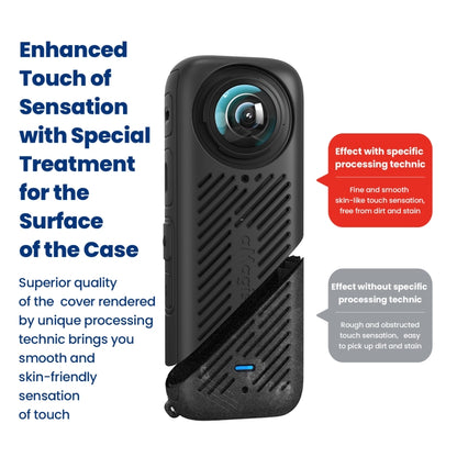 For Insta360 X4 AMagisn Silicone Protective Cover Body Case + Lens Cover Black - Case & Bags by aMagisn | Online Shopping South Africa | PMC Jewellery | Buy Now Pay Later Mobicred