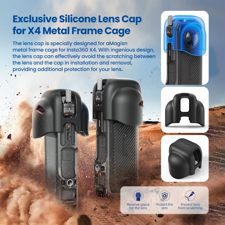 For Insta360 X4 aMagisn Metal Protective Housing Frame Quick Release Version - free shipping - PMC TechLife - Order now!