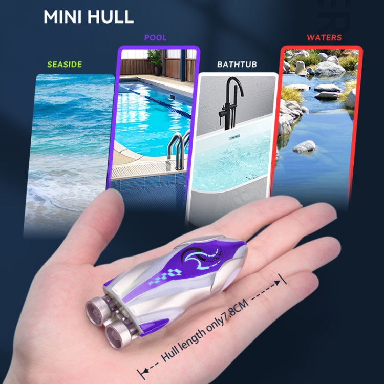 Children 2.4G Mini Remote Control Boat Summer Water Play Electrical Submarine Boys Toys(Purple) - RC Boats by PMC Jewellery | Online Shopping South Africa | PMC Jewellery | Buy Now Pay Later Mobicred