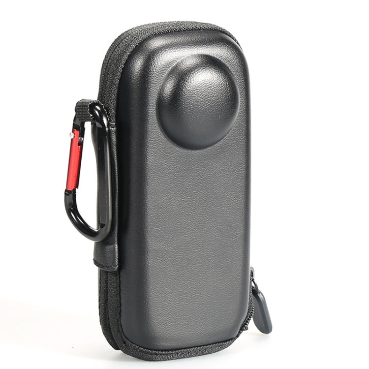 For Insta360 X4 Mini Storage Case PU Bag Sport Camera Protector With Hook(Black) - Case & Bags by PMC TechLife | Online Shopping South Africa | PMC TechLife | Buy Now Pay Later Mobicred