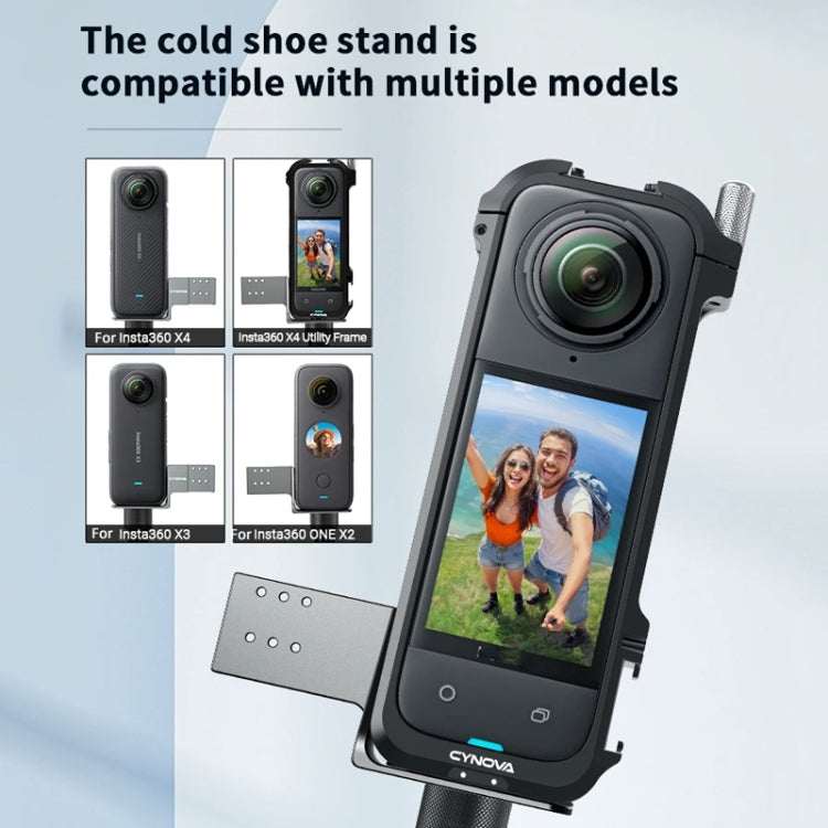 For Insta360 X4 / X3 / One X2 CYNOVA Cold Shoe Expansion RODE Wireless GO Microphone - Others by CYNOVA | Online Shopping South Africa | PMC TechLife | Buy Now Pay Later Mobicred