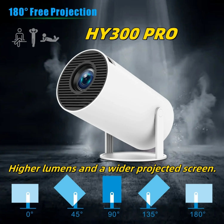 HY300 PRO Smart Projector Android 11.0 System 120 Lumen Portable Projector(AU Plug) - Mini Projector by PMC Jewellery | Online Shopping South Africa | PMC Jewellery | Buy Now Pay Later Mobicred