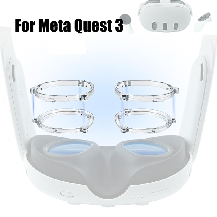 For Meta Quest 3 VR Magnetic Eyeglasses Frame, Spec: L&R Frame Transparent - VR Accessories by PMC TechLife | Online Shopping South Africa | PMC TechLife | Buy Now Pay Later Mobicred