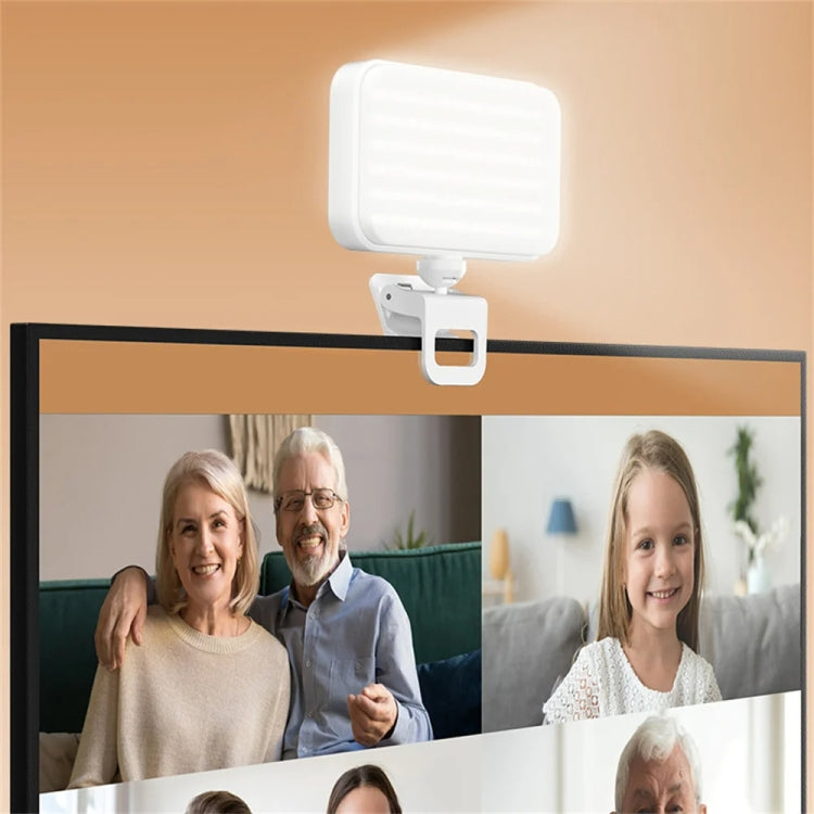 66 LEDs Selfie Fill Light Rechargeable 3 Modes Clip-on Pocket Light For Phone, Laptop, Tablet Meeting(White) - Selfie Light by PMC Jewellery | Online Shopping South Africa | PMC Jewellery | Buy Now Pay Later Mobicred