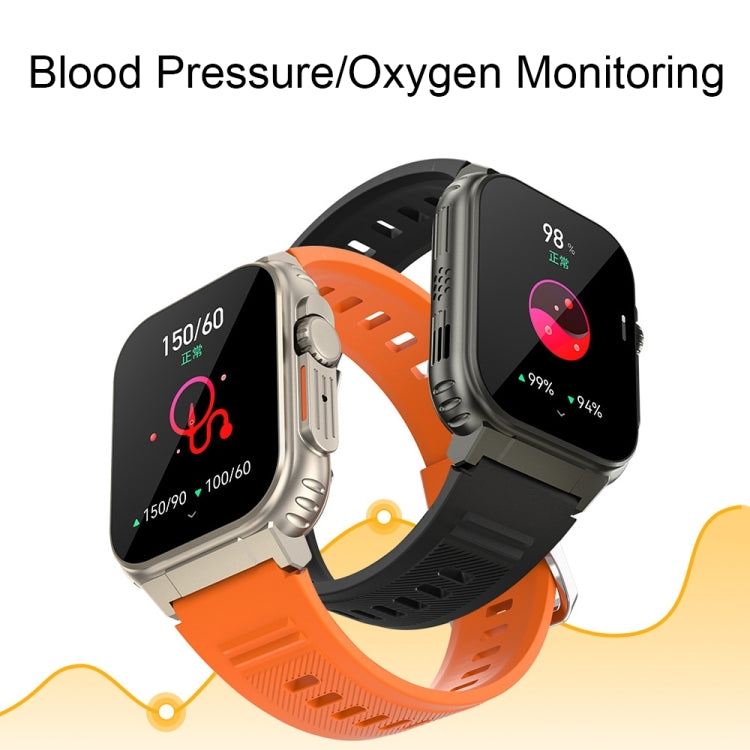 A70 1.96 Inch Health Monitoring Multifunctional IP68 Waterproof Bluetooth Call Smart Watch(Black Steel) - Smart Watches by PMC Jewellery | Online Shopping South Africa | PMC Jewellery | Buy Now Pay Later Mobicred