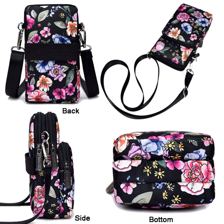 Printed Crossbody Mobile Phone Bag Mini Wallet With Arm Band, Style: Heart - Single-shoulder Bags by PMC TechLife | Online Shopping South Africa | PMC TechLife | Buy Now Pay Later Mobicred