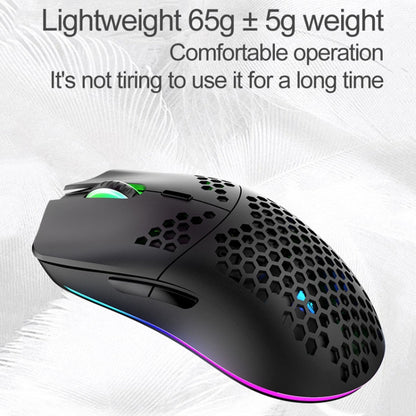 XUNSVFOX XYH80 Hollow Hole Rechargeable Wireless Gaming Mouse RGB Light Computer Office Mouse(White) - Wireless Mice by XUNSVFOX | Online Shopping South Africa | PMC Jewellery | Buy Now Pay Later Mobicred