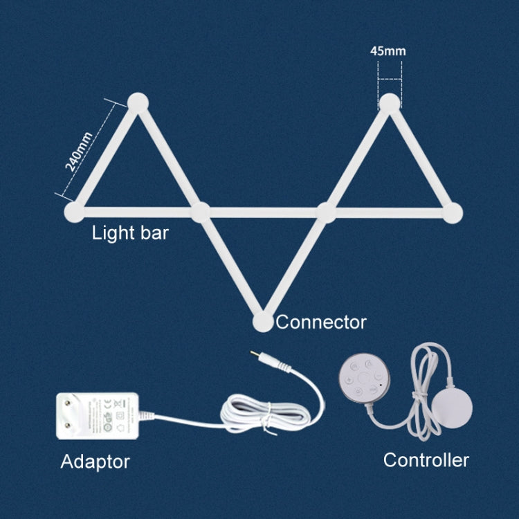 JSK-P26 Smart WiFi Bluetooth Version RGB Direct Illumination Phantom Splicing Light, Support Amazon Alexa / Google Assistant / DuerOS, Style: 9 Sections+US Plug Adapter(White) - Novelty Lighting by PMC TechLife | Online Shopping South Africa | PMC TechLife | Buy Now Pay Later Mobicred
