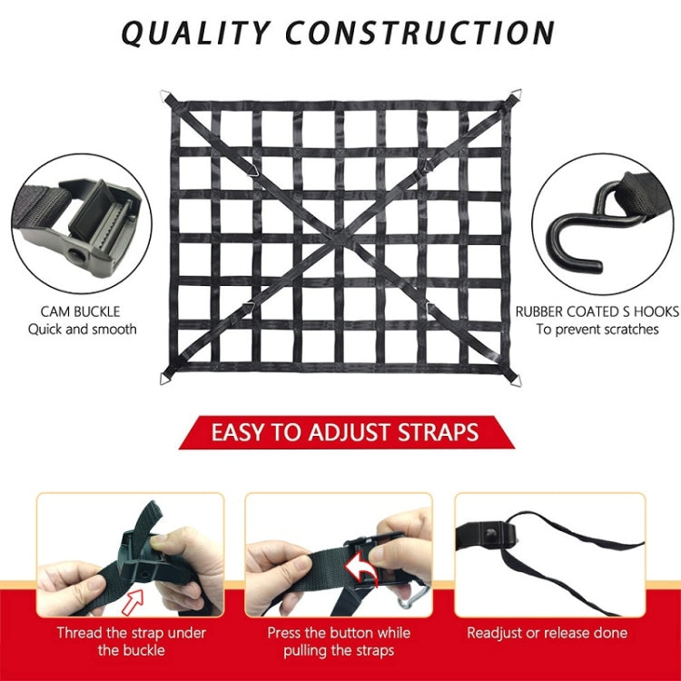 167x127cm Truck Bed Cargo Net Pickup Bed Netting Strap - Stowing Tidying by PMC TechLife | Online Shopping South Africa | PMC TechLife | Buy Now Pay Later Mobicred