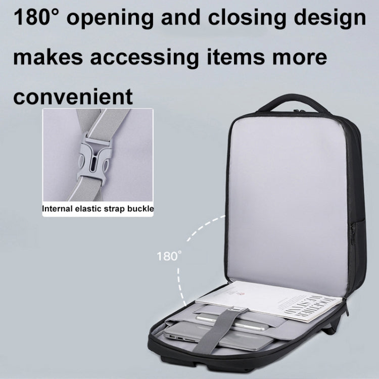 17 inch Password Lock Large Capacity Waterproof Laptop Backpack with USB Port(Dark Gray) - free shipping - PMC Jewellery - Order now!
