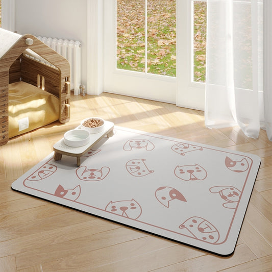 Pet Floor Mat Anti-Tear And Bite Absorbent Feeding Mat Sleeping Anti-Slip Dog Nest Pad, Style: Dogs Party Light Gray(50x70cm) - Pads by PMC Jewellery | Online Shopping South Africa | PMC Jewellery | Buy Now Pay Later Mobicred