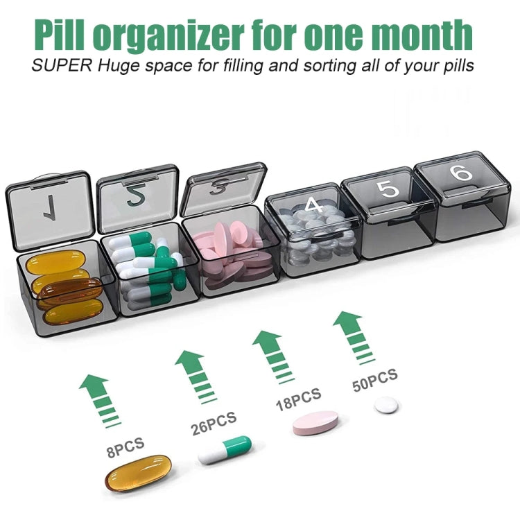 Monthly Pill Organizer 30 Days Pill Box Easy-Open Large Capacity Medicine Case(Transparent) - free shipping - PMC TechLife - Order now!