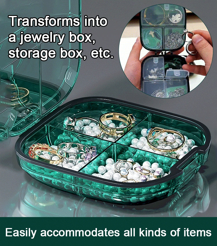 Multi-functional Portable Mini Pill Dispenser Organizer(Transparent Green) - free shipping - PMC TechLife - Order now!