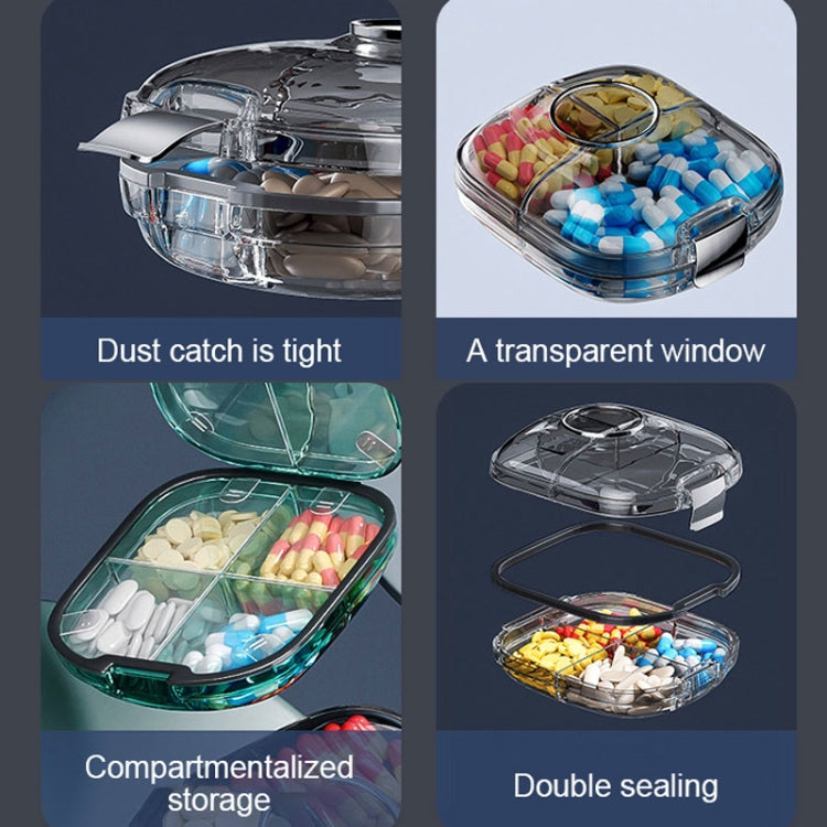 Multi-functional Portable Mini Pill Dispenser Organizer(Transparent Green) - free shipping - PMC TechLife - Order now!