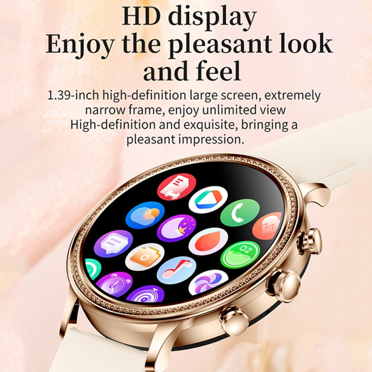 V60 1.39 Inch Health Monitoring Multifunctional Waterproof Bluetooth Call Smart Watch, Color: Gold Steel - Smart Watches by PMC Jewellery | Online Shopping South Africa | PMC Jewellery | Buy Now Pay Later Mobicred