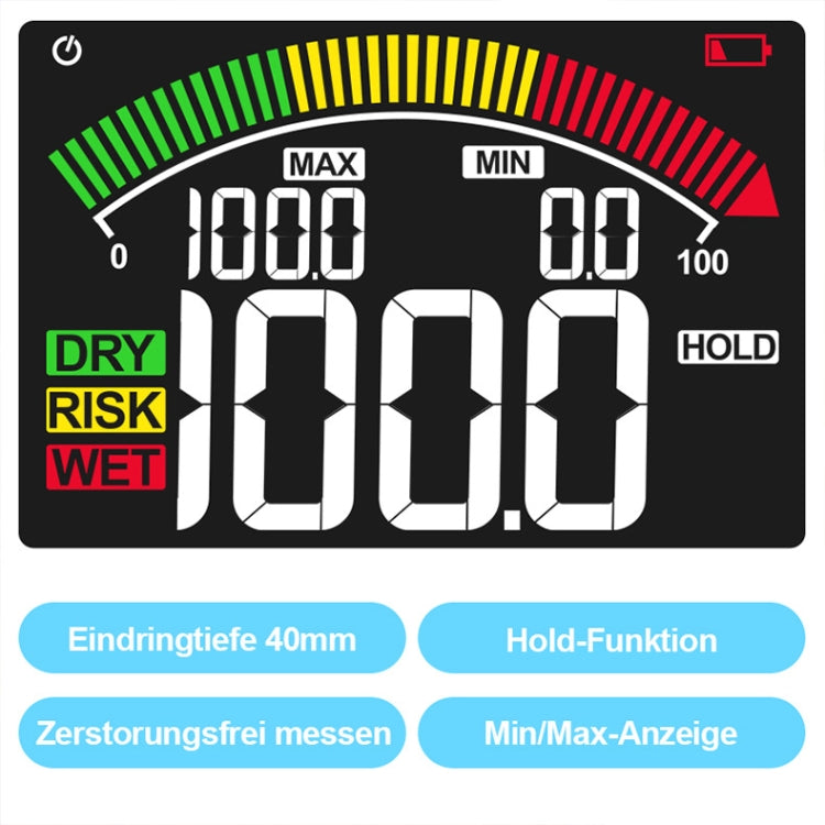 MESTEK WM700B Non -Contact Wood Moisture Detector With LCD Screen Alarm Function - PH & Moisture Meter by MESTEK | Online Shopping South Africa | PMC Jewellery | Buy Now Pay Later Mobicred