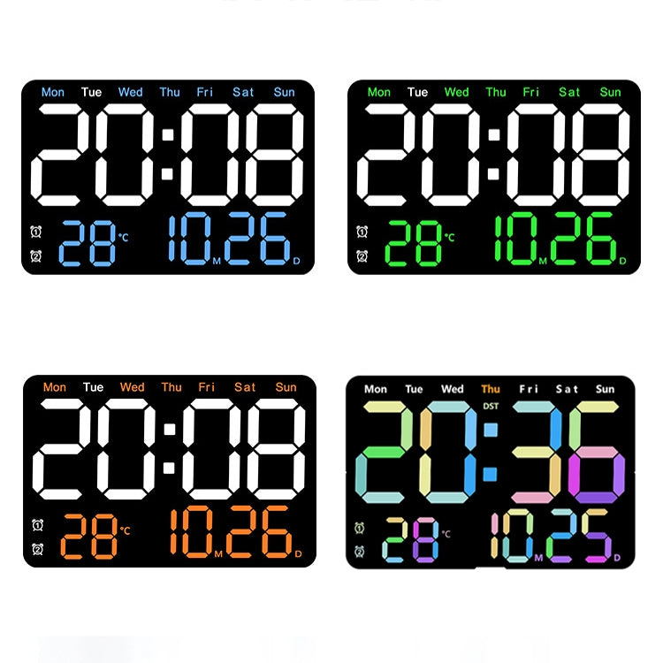 Multifunctional LED Digital Display Electronic Wall Clock Living Room Silent Alarm Clock, Color: Green - Wall Clock by PMc TechLife | Online Shopping South Africa | PMc TechLife | Buy Now Pay Later Mobicred